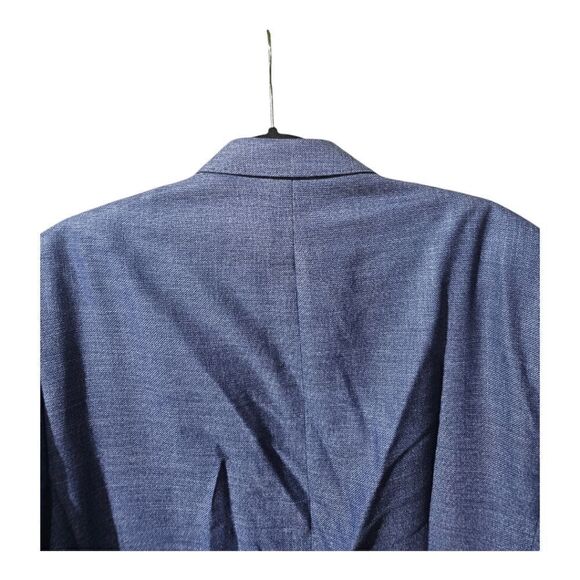 PERRY ELLIS PORTFOLIO Blue Double Vented Modern Fit Blazer Suit Jacket -Size 42R - Picture 4 of 11